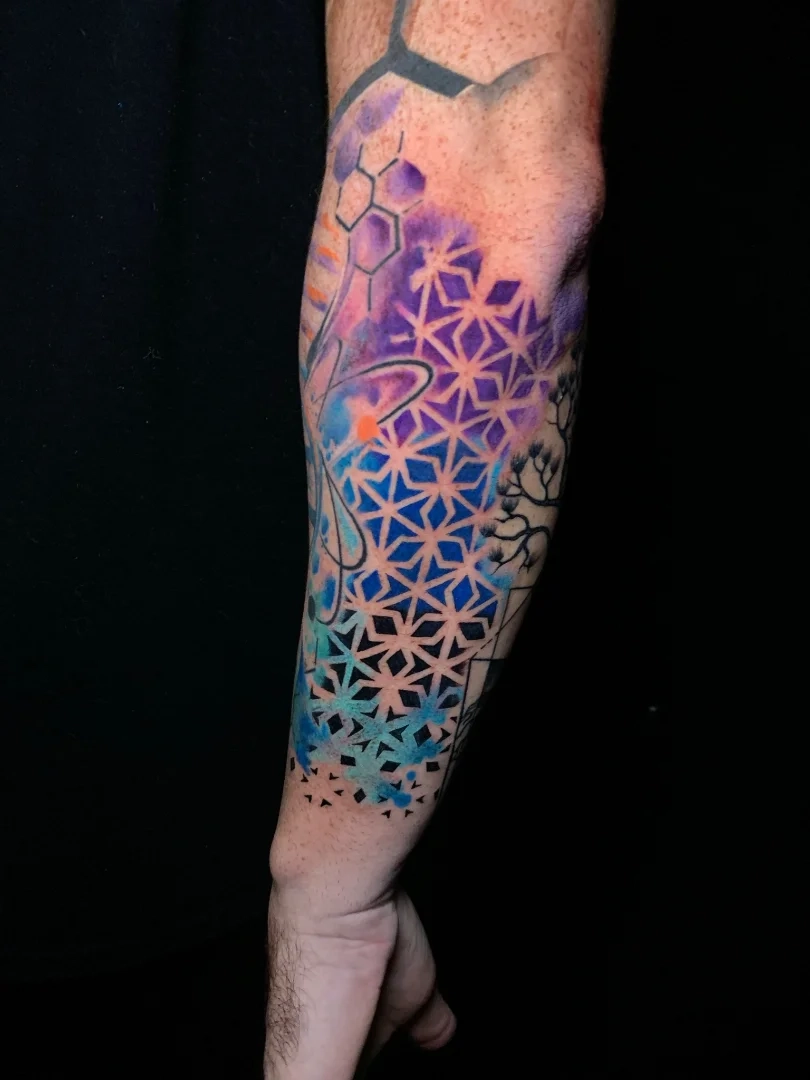 geometric tattoo sleeve